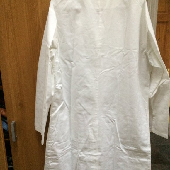 - White laboratory industrial butcher protector overall cotton long Euro size 58 - Picture 3 of 3